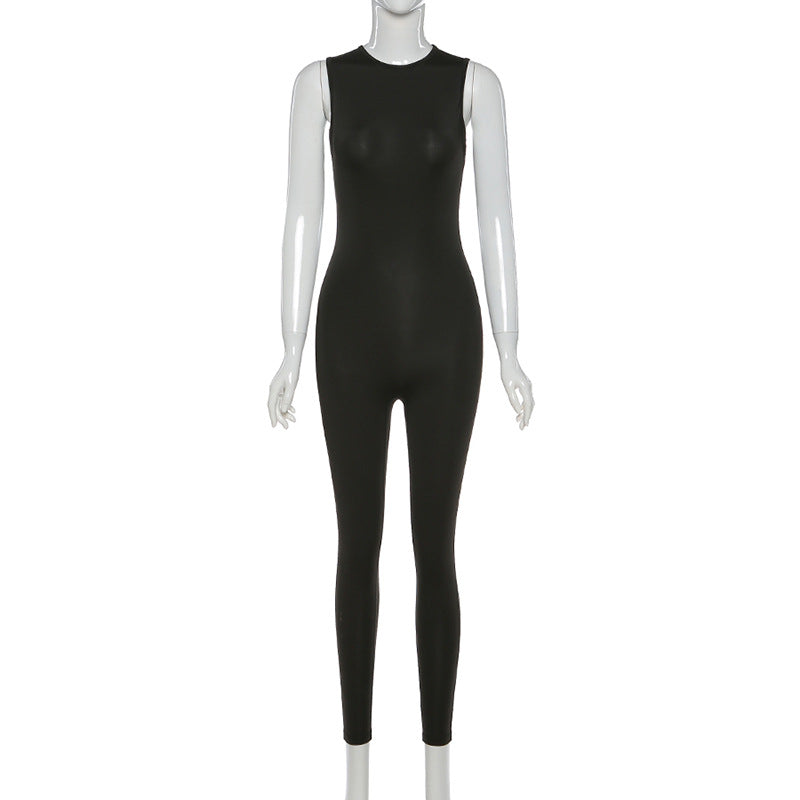 Spring/Summer Women Long Sleeveless Jumpsuit
