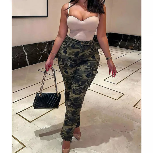 Casual Camouflage woman pants