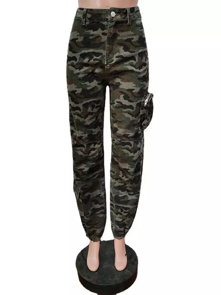 Casual Camouflage woman pants