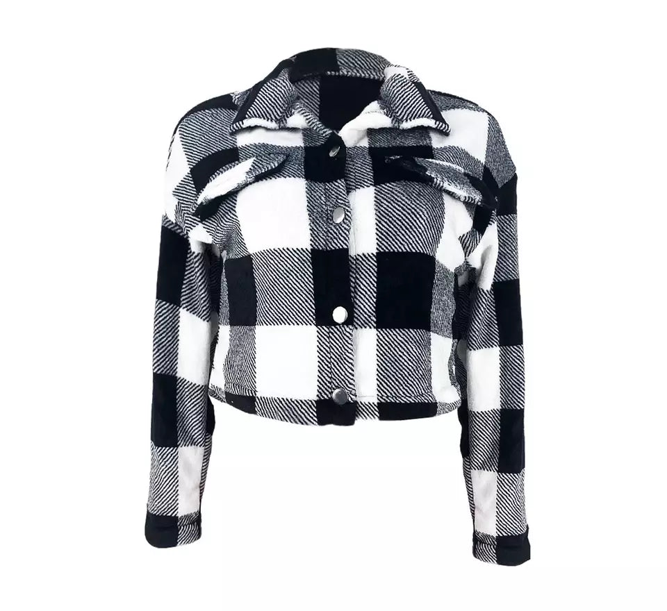 Winter Fleece Short Patchwork Jacket