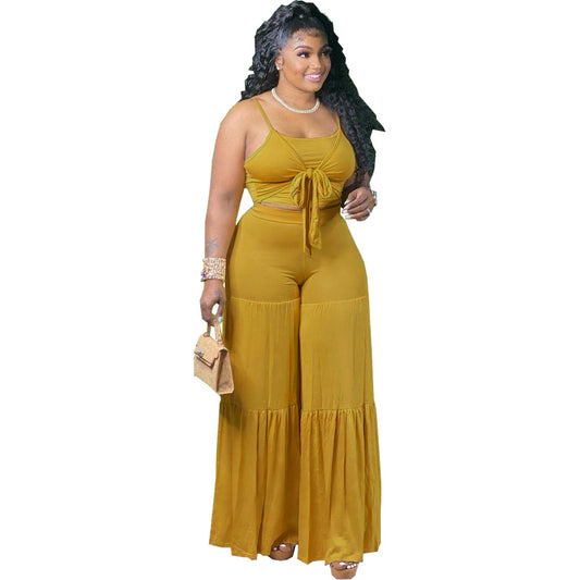 Two-piece patch work long set